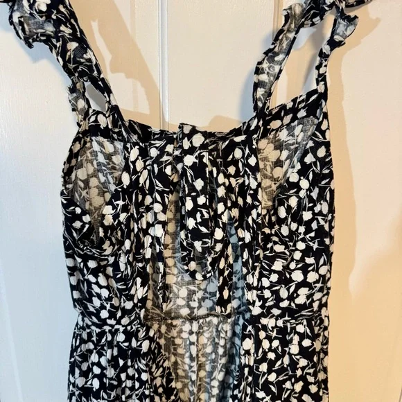 RIXO x Target | Midi Ruffle Dress, Black & White Floral Print, Size 16 - EUC - Picture 9 of 11
